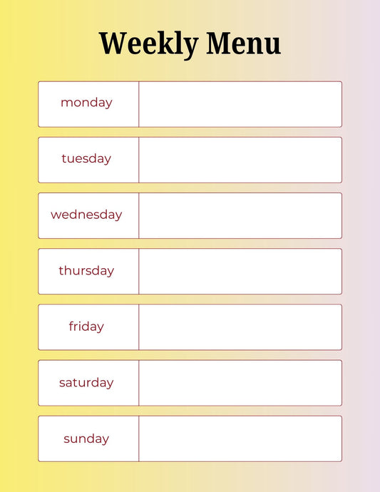 Weekly planner